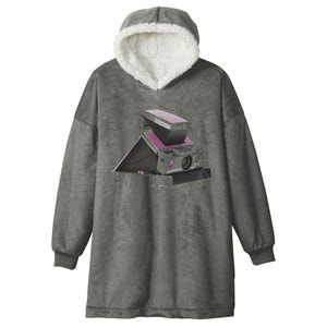 Trendy 70s Polaroid Camera Hooded Wearable Blanket