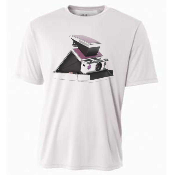 Trendy 70s Polaroid Camera Cooling Performance Crew T-Shirt