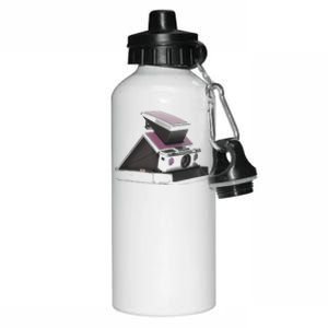 Trendy 70s Polaroid Camera Aluminum Water Bottle