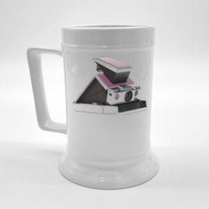 Trendy 70s Polaroid Camera Beer Stein