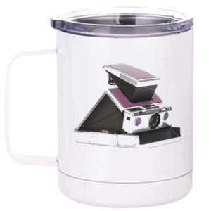 Trendy 70s Polaroid Camera 12 oz Stainless Steel Tumbler Cup