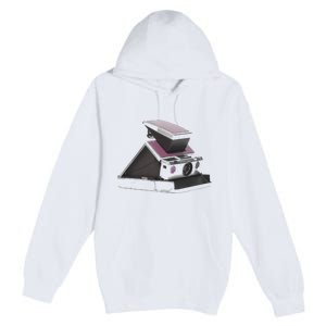 Trendy 70s Polaroid Camera Premium Pullover Hoodie