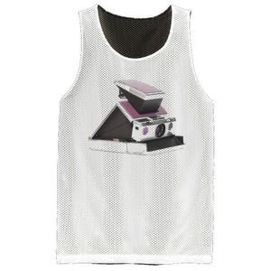 Trendy 70s Polaroid Camera Mesh Reversible Basketball Jersey Tank