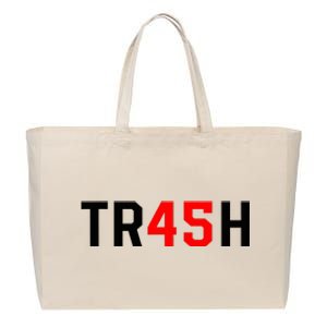 Trash 86 45 Anti Trump 8645 Biden Harris 2024 Cotton Canvas Jumbo Tote