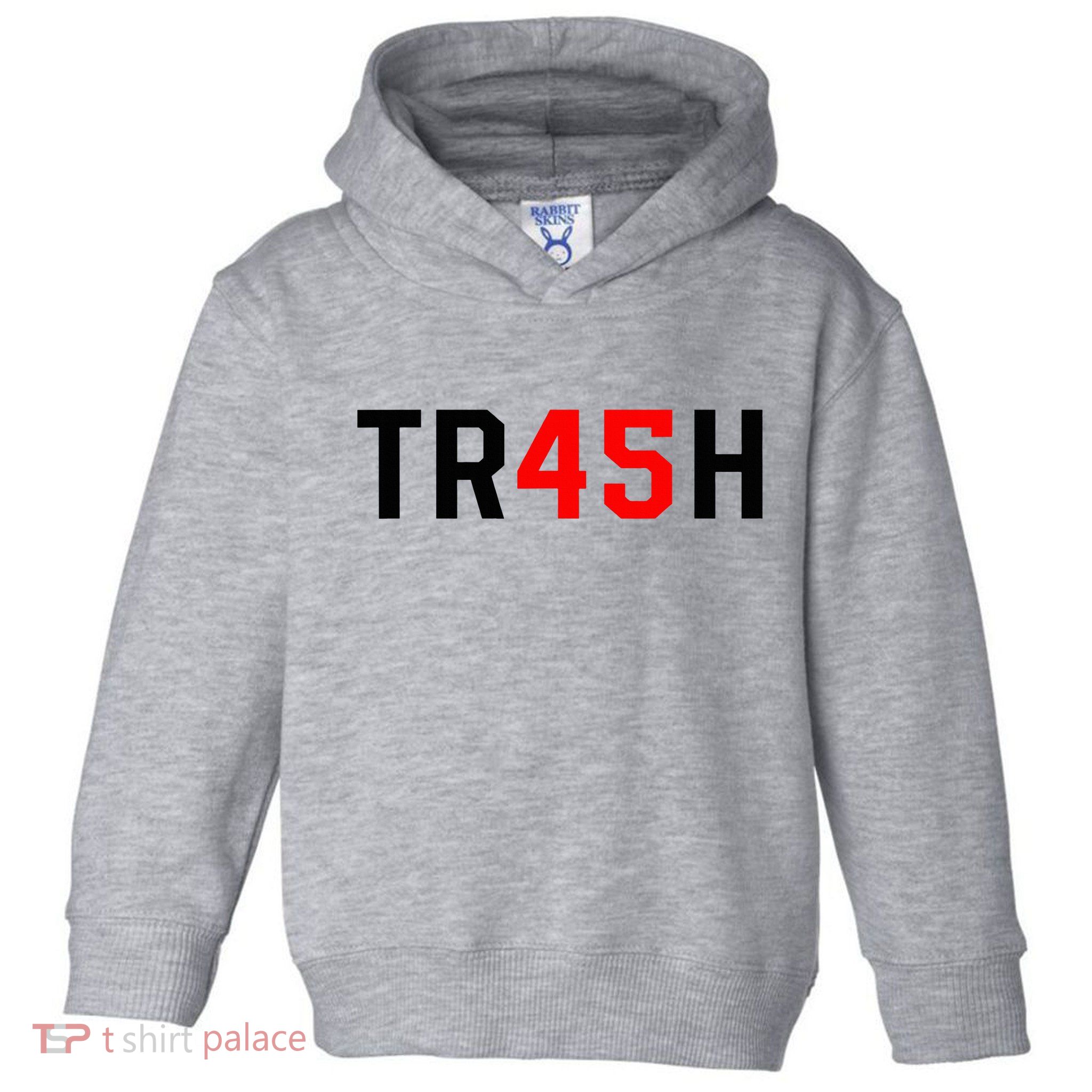 Trash 86 45 Anti Trump 8645 Biden Harris 2024 Toddler Hoodie