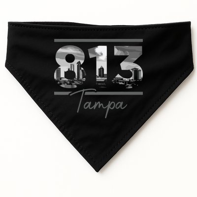 Tampa 813 Area Code Skyline Florida Vintage USA-Made Doggie Bandana