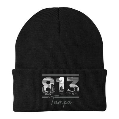 Tampa 813 Area Code Skyline Florida Vintage Beanie