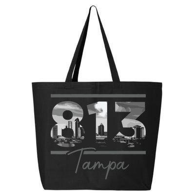 Tampa 813 Area Code Skyline Florida Vintage 25L Jumbo Tote