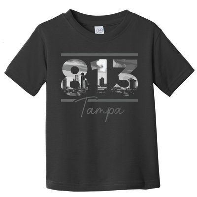 Tampa 813 Area Code Skyline Florida Vintage Toddler T-Shirt