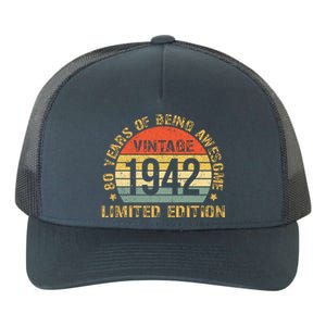 Turning 80 Birthday Decorations 80th Bday 1942 Birthday Gift Yupoong Adult 5-Panel Trucker Hat