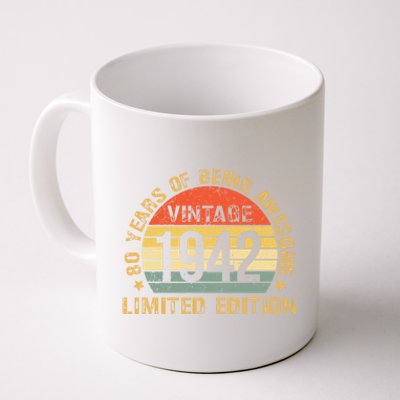 Turning 80 Birthday Decorations 80th Bday 1942 Birthday Gift Coffee Mug