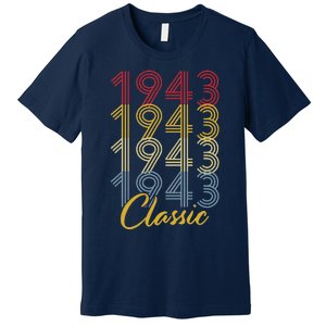 Turning 80 Birthday Decorations 80th BDay 1943 Birthday Premium T-Shirt