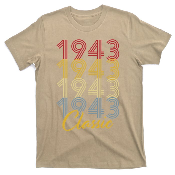 Turning 80 Birthday Decorations 80th BDay 1943 Birthday T-Shirt