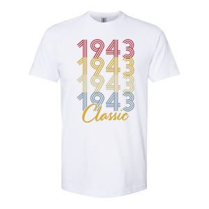 Turning 80 Birthday Decorations 80th BDay 1943 Birthday Softstyle CVC T-Shirt