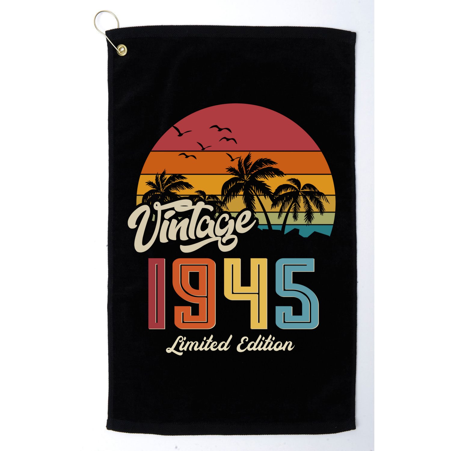 Tropical 80th Birthday Vintage 1945 Limited Edition Golf Towel