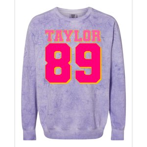 Taylor 89 Football Sports Music Fan Colorblast Crewneck Sweatshirt