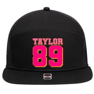 Taylor 89 Football Sports Music Fan 7 Panel Mesh Trucker Snapback Hat