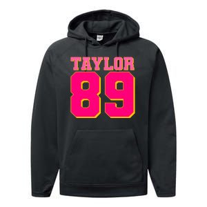 Taylor 89 Football Sports Music Fan Performance Fleece Hoodie