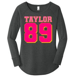 Taylor 89 Football Sports Music Fan Women's Perfect Tri Tunic Long Sleeve Shirt