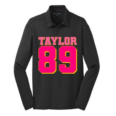 Taylor 89 Football Sports Music Fan Silk Touch Performance Long Sleeve Polo