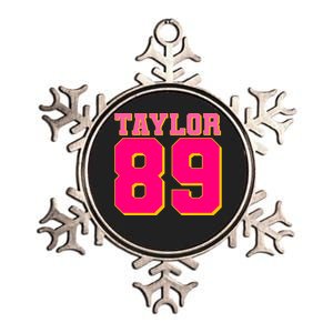 Taylor 89 Football Sports Music Fan Metallic Star Ornament