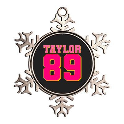 Taylor 89 Football Sports Music Fan Metallic Star Ornament