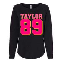 Taylor 89 Football Sports Music Fan Womens California Wash Sweatshirt