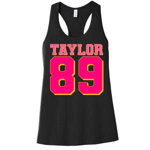 Taylor 89 Football Sports Music Fan Women's Racerback Tank