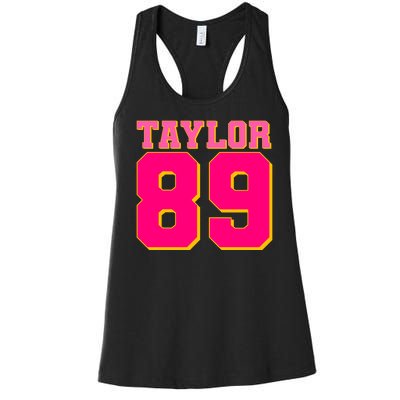 Taylor 89 Football Sports Music Fan Women's Racerback Tank