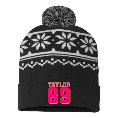 Taylor 89 Football Sports Music Fan USA-Made Snowflake Beanie