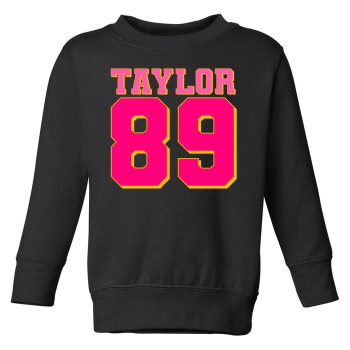 Taylor 89 Football Sports Music Fan Toddler Sweatshirt