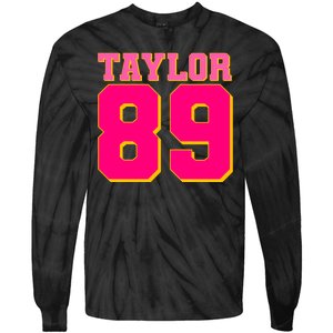 Taylor 89 Football Sports Music Fan Tie-Dye Long Sleeve Shirt