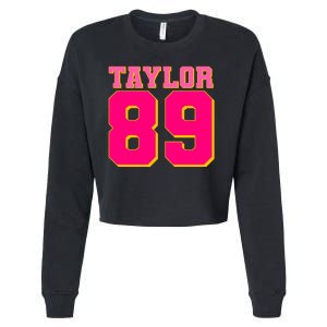 Taylor 89 Football Sports Music Fan Cropped Pullover Crew