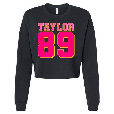 Taylor 89 Football Sports Music Fan Cropped Pullover Crew