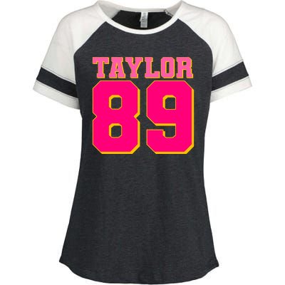 Taylor 89 Football Sports Music Fan Enza Ladies Jersey Colorblock Tee