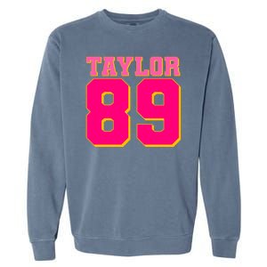 Taylor 89 Football Sports Music Fan Garment-Dyed Sweatshirt