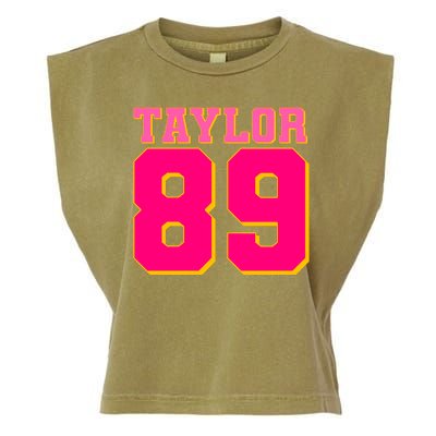 Taylor 89 Football Sports Music Fan Garment-Dyed Women's Muscle Tee