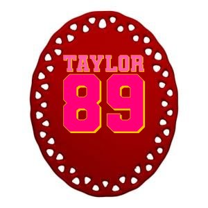 Taylor 89 Football Sports Music Fan Ceramic Oval Ornament