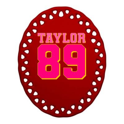 Taylor 89 Football Sports Music Fan Ceramic Oval Ornament