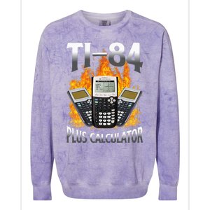 Ti 84 Plus Calculator Funny Math Teacher Colorblast Crewneck Sweatshirt