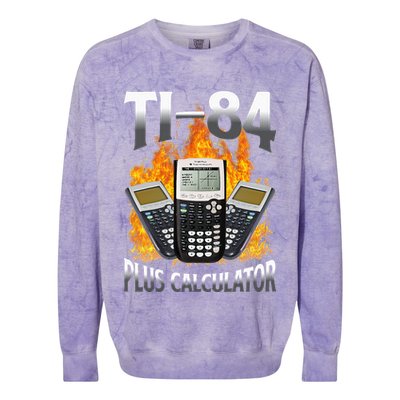 Ti 84 Plus Calculator Funny Math Teacher Colorblast Crewneck Sweatshirt
