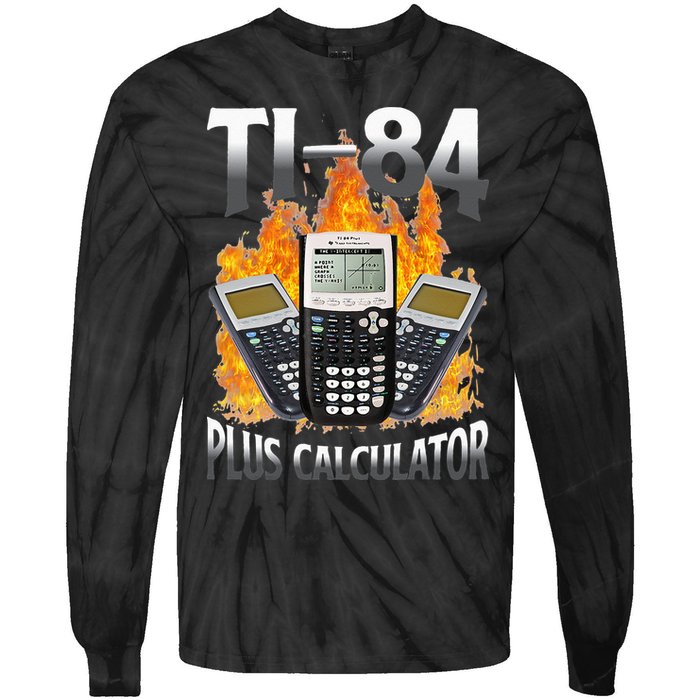 Ti 84 Plus Calculator Funny Math Teacher Tie-Dye Long Sleeve Shirt
