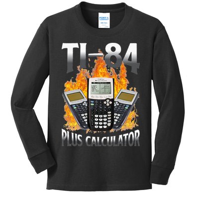 Ti 84 Plus Calculator Funny Math Teacher Kids Long Sleeve Shirt