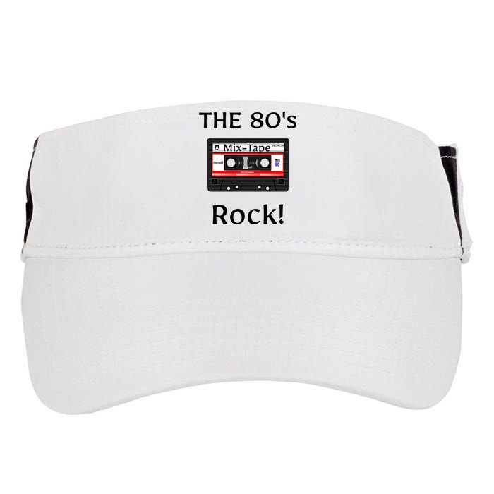 The 80's Rock ! Cassette Tape Black Print Adult Drive Performance Visor