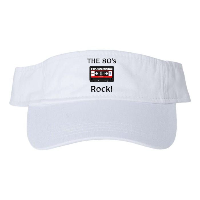 The 80's Rock ! Cassette Tape Black Print Valucap Bio-Washed Visor