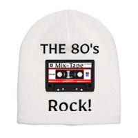 The 80's Rock ! Cassette Tape Black Print Short Acrylic Beanie