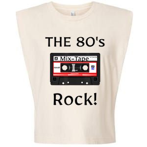 The 80's Rock ! Cassette Tape Black Print Gift Garment-Dyed Women's Muscle Tee