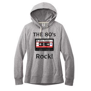 The 80's Rock ! Cassette Tape Black Print Gift Women's Fleece Hoodie