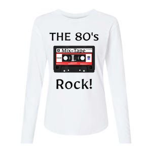 The 80's Rock ! Cassette Tape Black Print Gift Womens Cotton Relaxed Long Sleeve T-Shirt