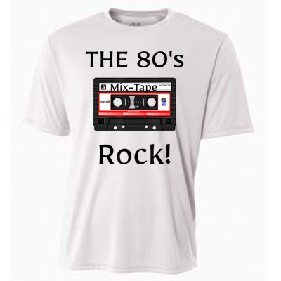 The 80's Rock ! Cassette Tape Black Print Gift Cooling Performance Crew T-Shirt